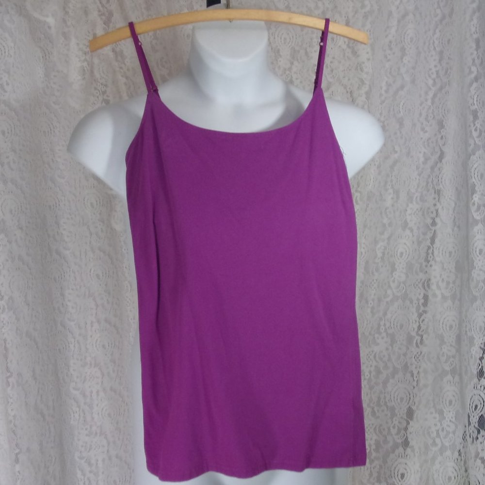 Knit Camisole Built In Bra Grape Purple